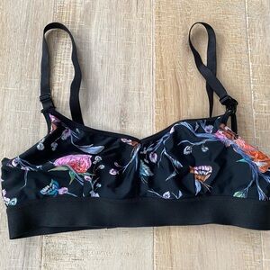 Behr Bras Nursing Bra Black With Butterflies Sz. M